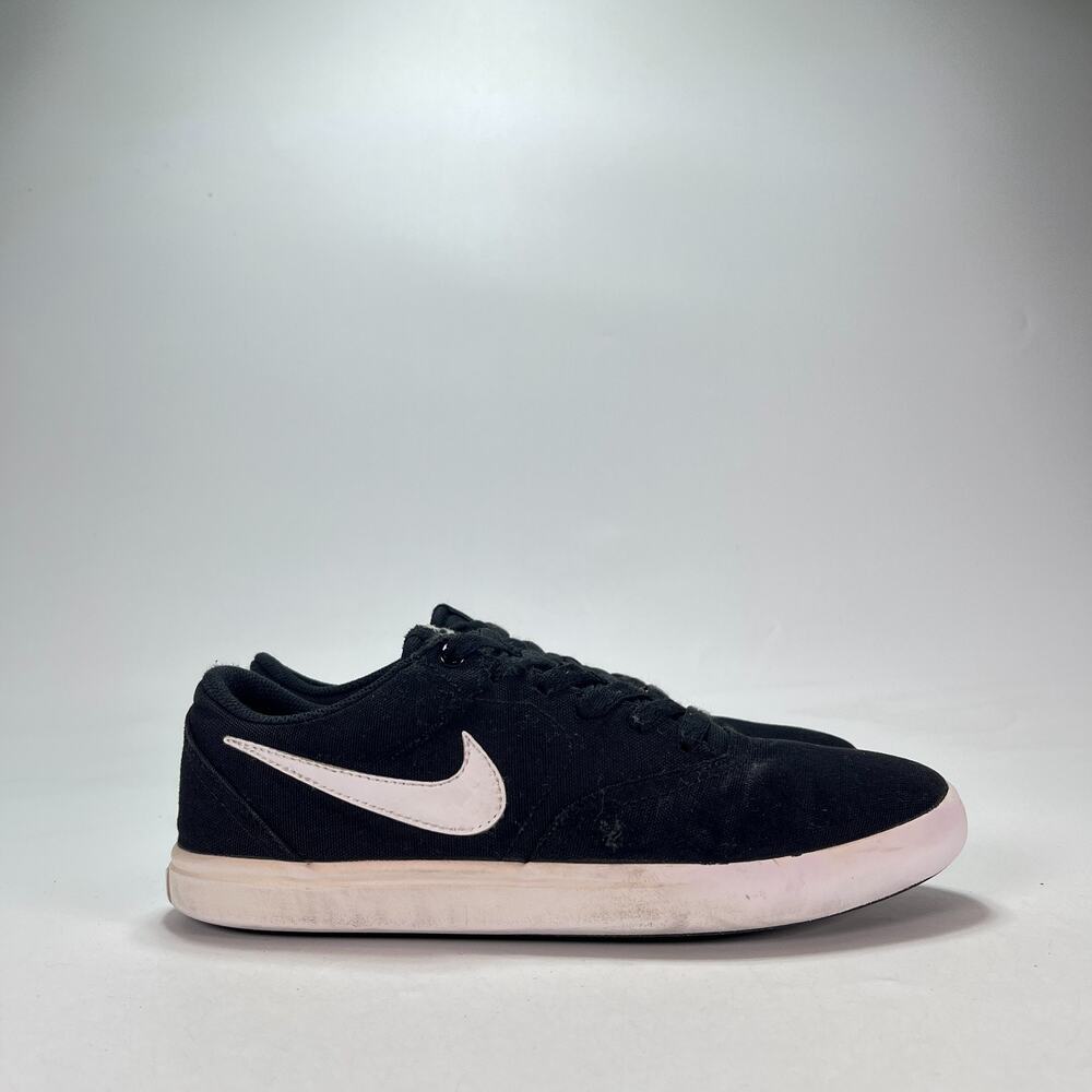 Nike SB Check Black White Canvas Low Top Skate Shoes 921463-010 Women's Size 8.5